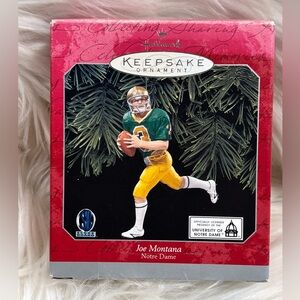 Hallmark Keepsake Ornament - JOE MONTANA Notre Dame - Christmas Football - 1998